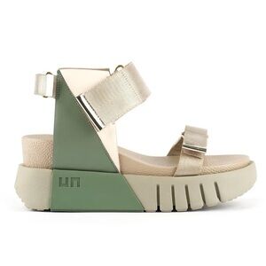 UNITED NUDE Size 8 39 Delta Run Green Beige Dusk Sandals